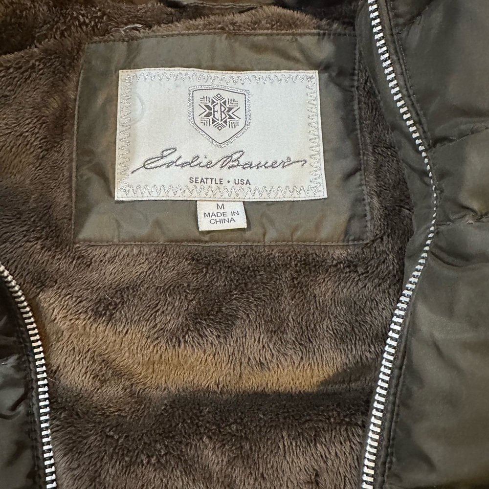 Eddie Bauer hooded vest. Women’s medium. Practically new